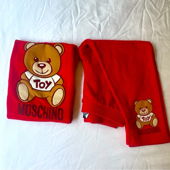 MOSCHINO 2 Piece Set Long Sleeve Shirt and Pants Teddy...